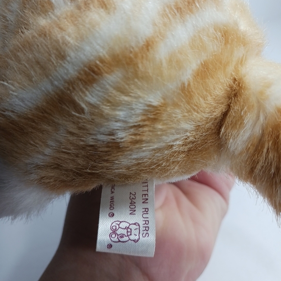 American Wego 7" Kitten Rurrs Cat Tabby Orange Cat Plush Stuffed Animal - Picture 5 of 9